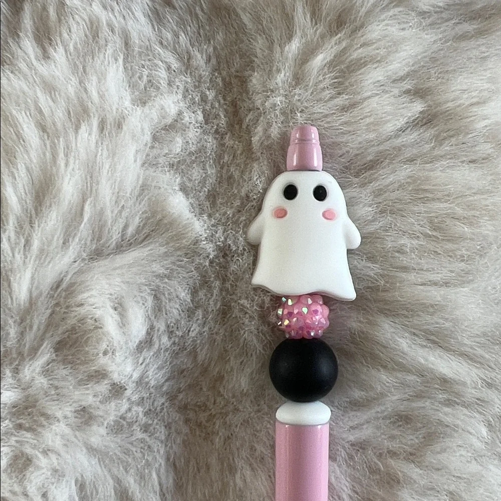 Cute Ghost Themed Pink Pen